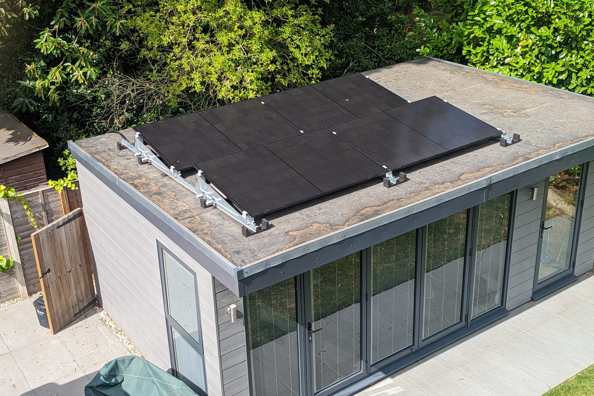 Solar PV on small building outside